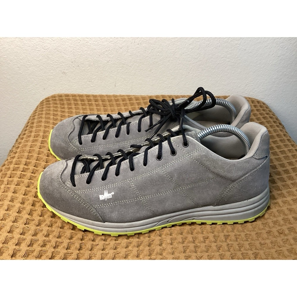 Lomer Vibram Suede Shoes Mens Sz 11 EU 44 Gray Trail Sneakers Outdoor Hiking